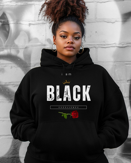I Am Black Excellence Premium Pullover Hoodie